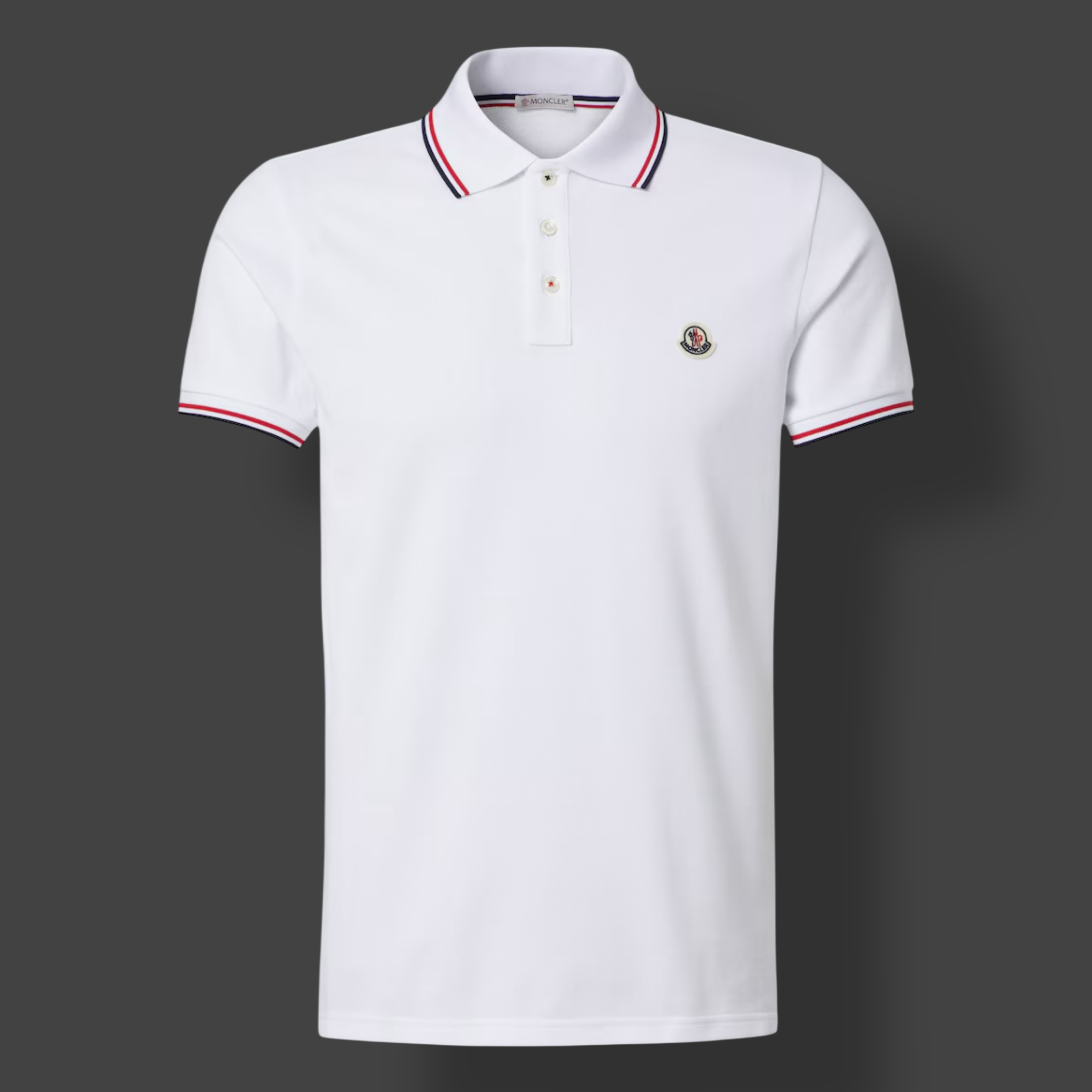Contrast Rib Polo Black